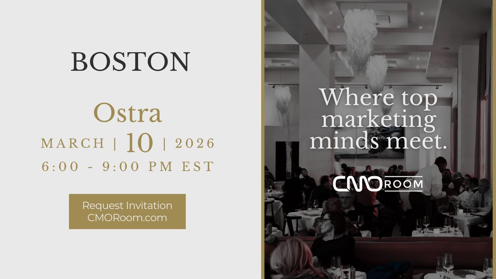 BOSTON CMOROOM @ BOSTON CMOROOM @ OSTRA